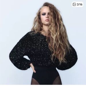 Zara sparkle top